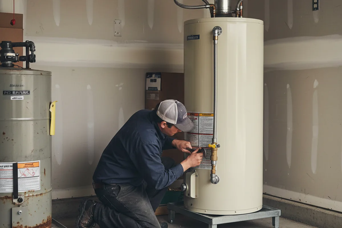 Water heater and shutoff valve replacement in Eagle Bridge